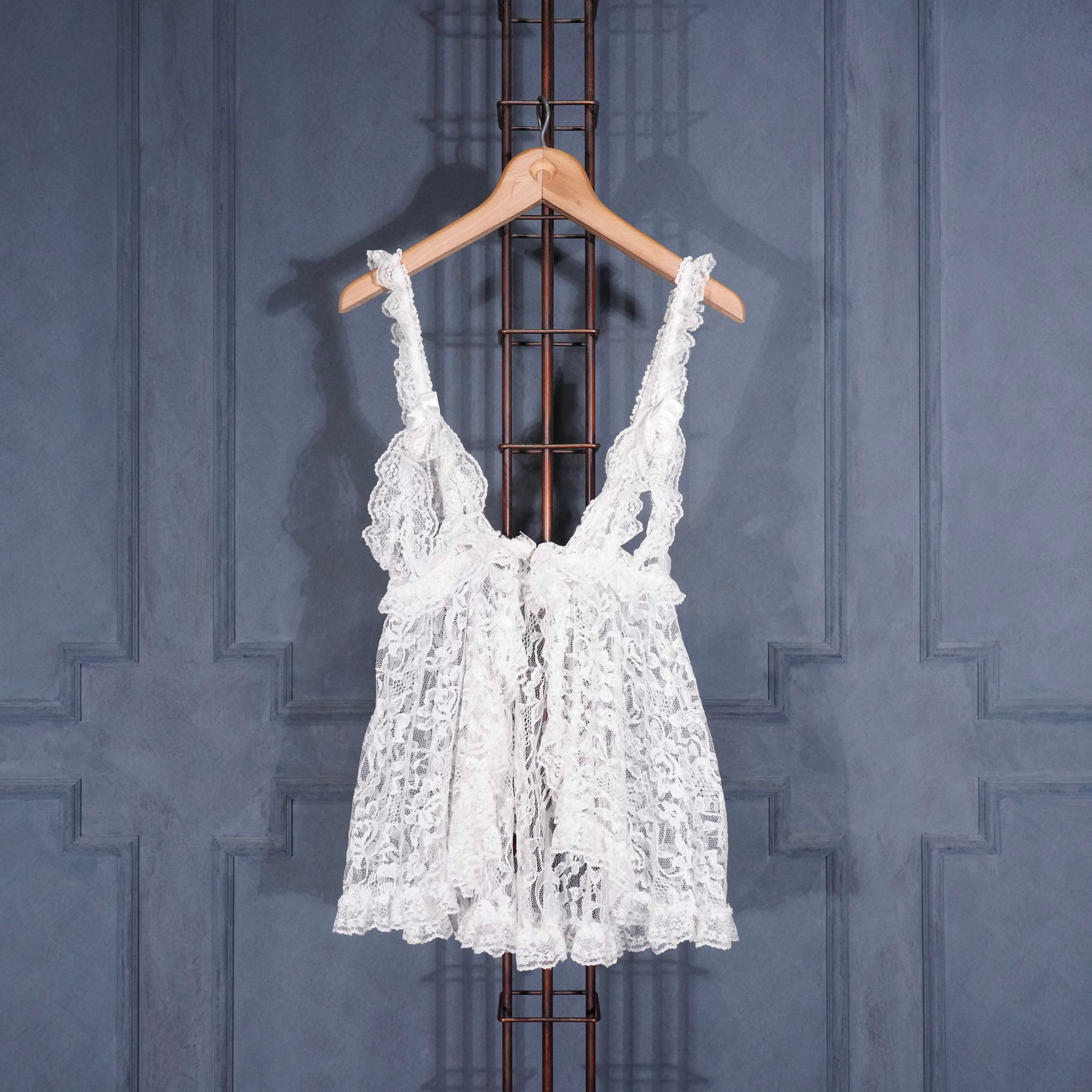 50-60年代 ヴィンテージ ランジェリーキャミソール うさぎ USA製 USA VINTAGE Risque ALL LACE DESIGN LINGERIE CAMISOLE/アメリカ古着