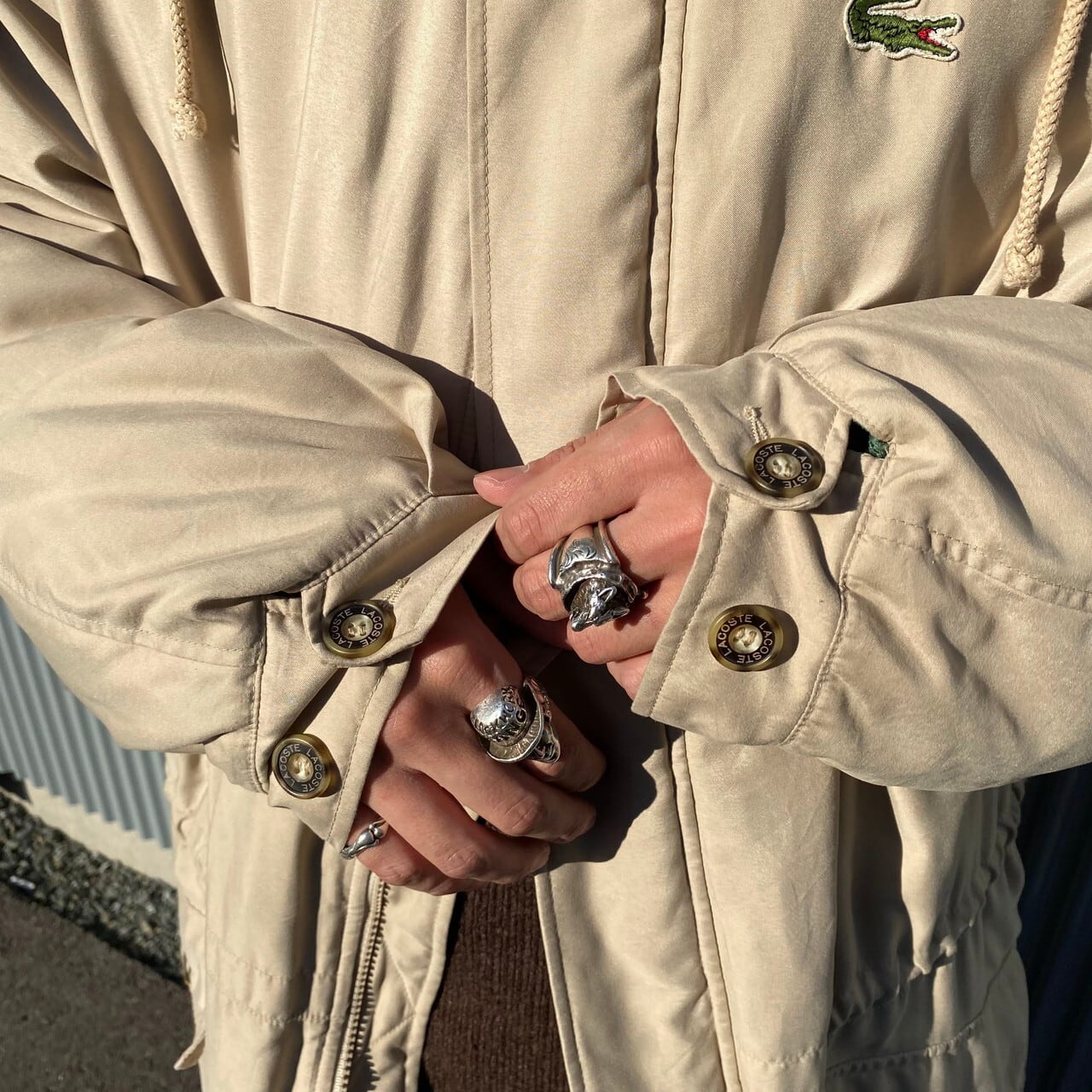 フレンチラコステ　ブルゾン 70年代 フランス製 LACOSTE フレンチラコステ ポリエステル スイング