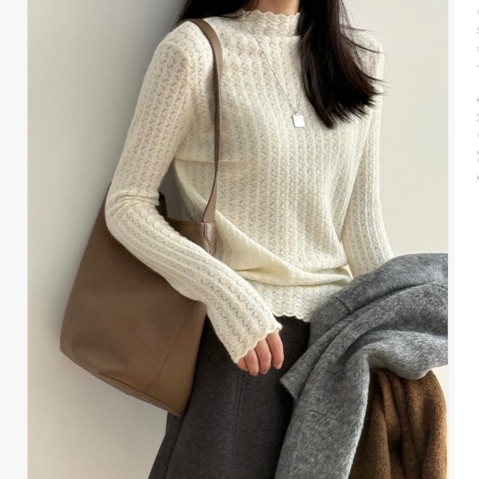 長袖 ハイネック トップス ◆5col YH9908