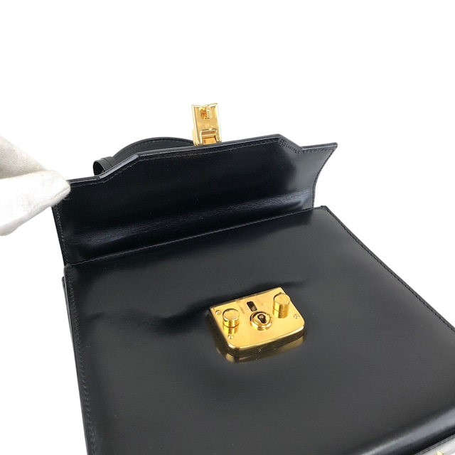 GUCCI グッチ レディロック ショルダーバッグ ブラック レザー 2way vintage ヴィンテージ オールド uiedgd