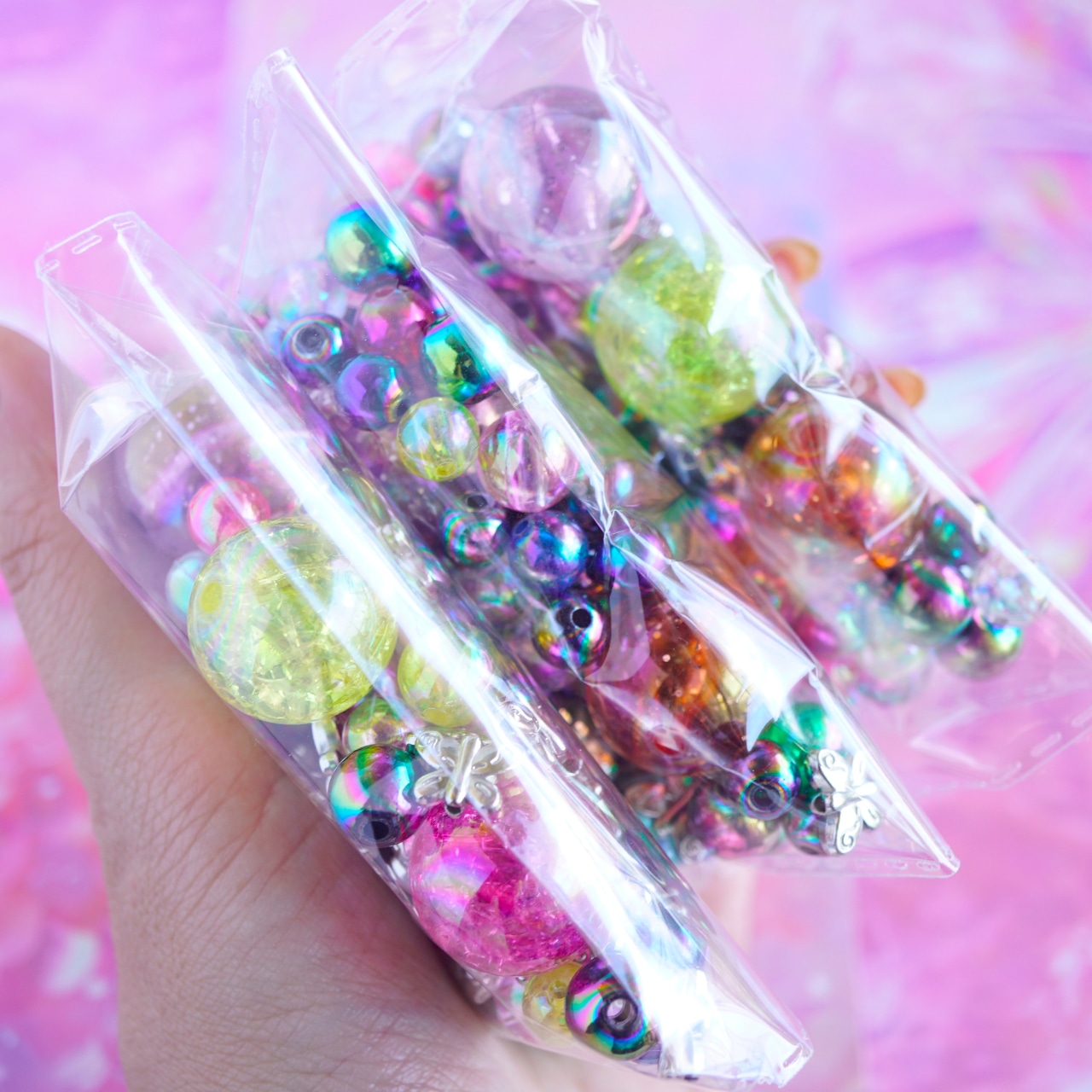 #489【45g】 お得な ミスティックジュエル ブレンド ビーズ / Great Value Mystic Jewel Blend Beads