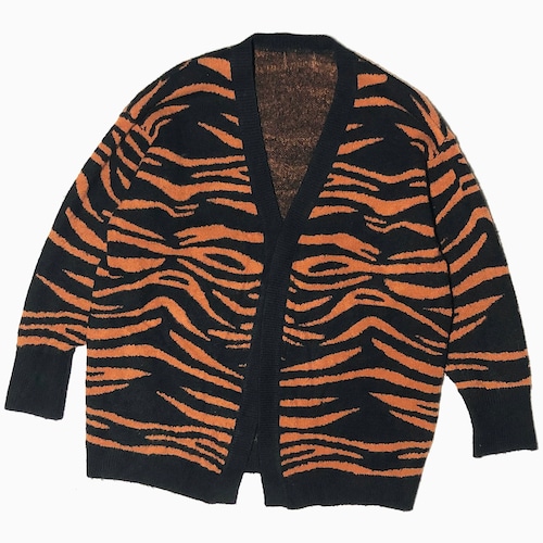 Vintage Tiger Knit Cardigan
