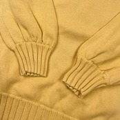 90s BURBERRY LONDON BLUE LABEL バーバリー ブルーレーベル コットン 七分袖 ニット セーター 38/イエロー レディース 三陽商会 ビンテージ