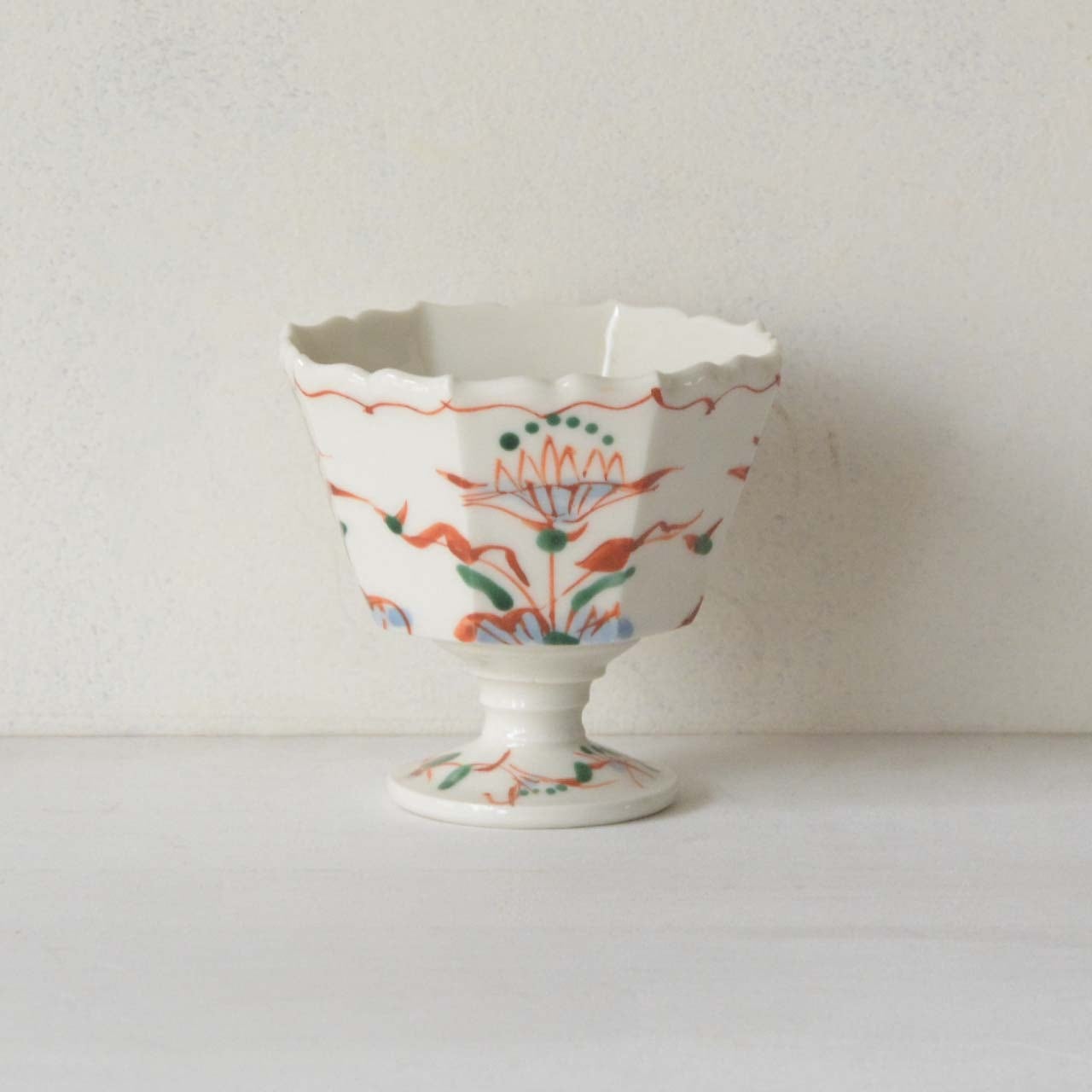 宮田竜司 呉須赤江 面取 稜花 高杯（26-018） | MIGO LABO