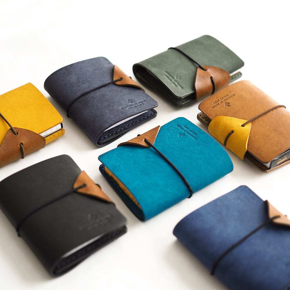 ロバート　10号2枚 ロディアカバー No.10用【ブラウン×イエロー】ペンが挟める（在庫あり