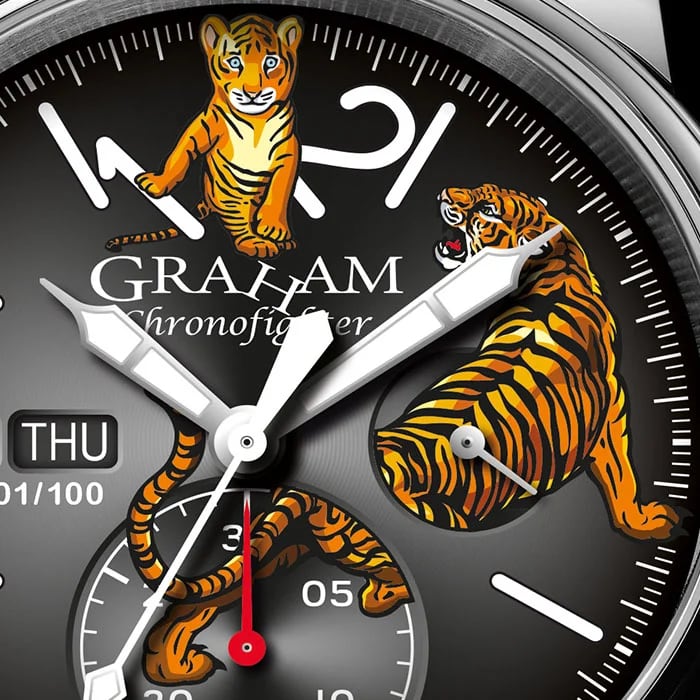 【GRAHAM グラハム】世界限定100本 Chronofighter Vintage Nose Art TIGER クロノファイターヴィンテージ ノーズアート タイガー／国内正規品 腕時計