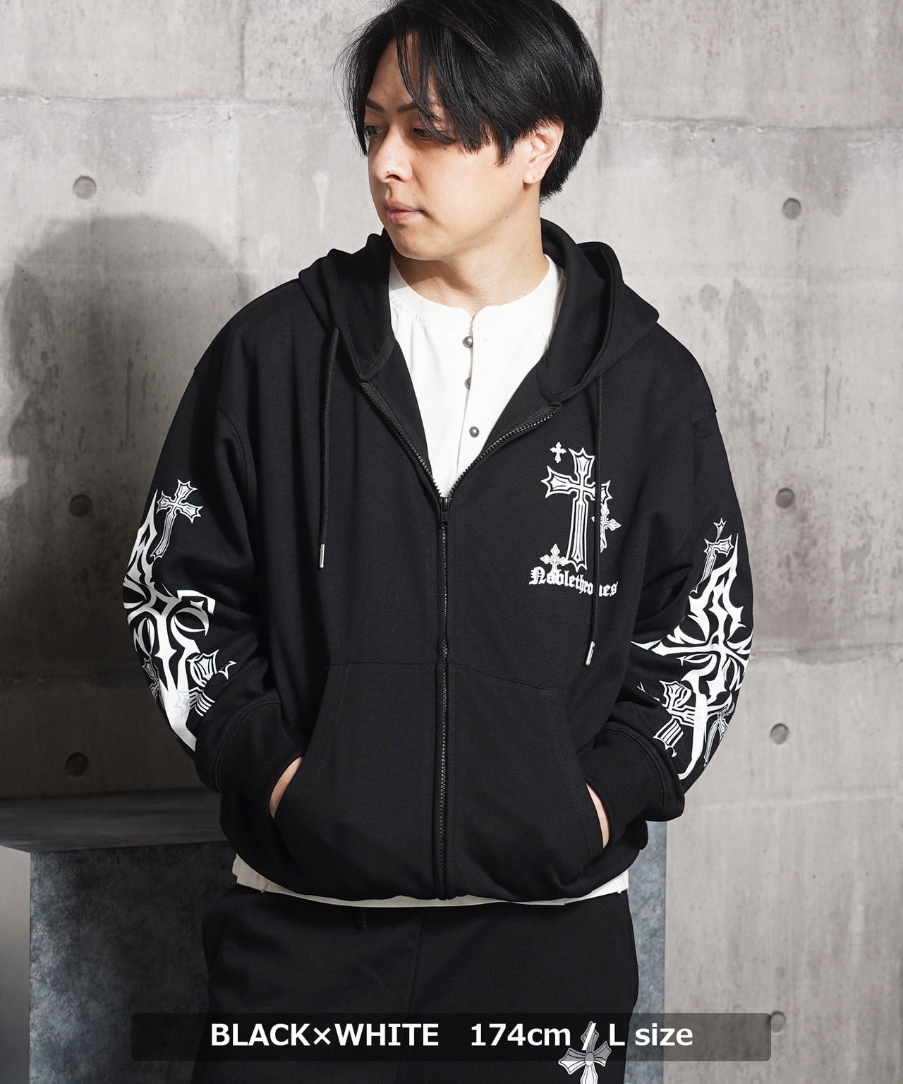 ◆クロスデザイン ZIPパーカー◆wi-423032