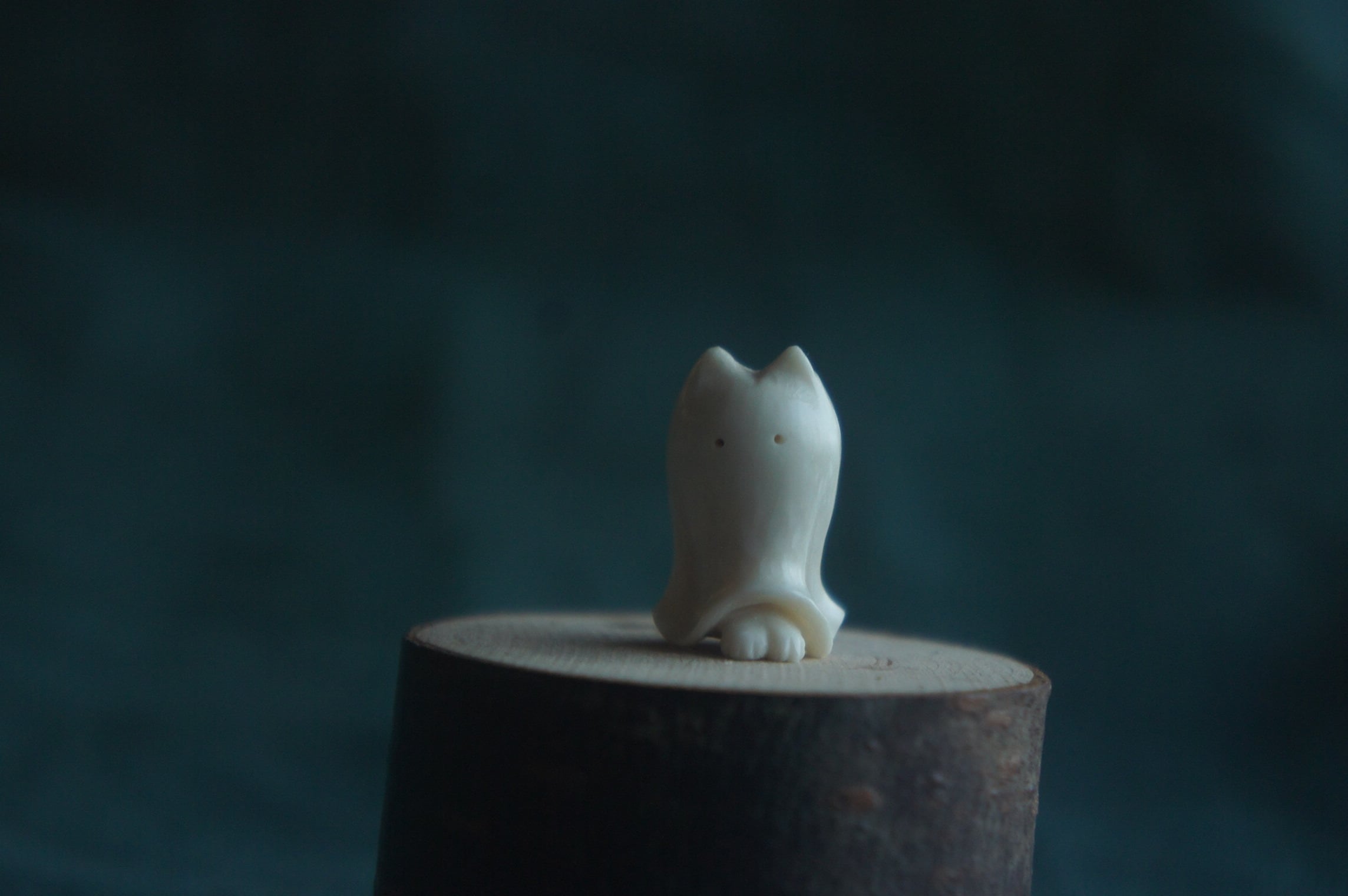 鹿角彫刻「兎角亀毛」猫にのっとられたおばけ【4】