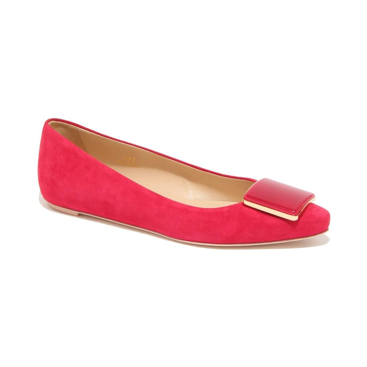 TOD'S トッズ レディース バレエシューズ スエード レッド