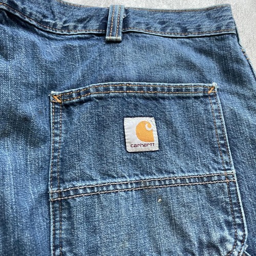 デニム ダブルニー Carhartt 104944 H45 38×30 詳細写真2