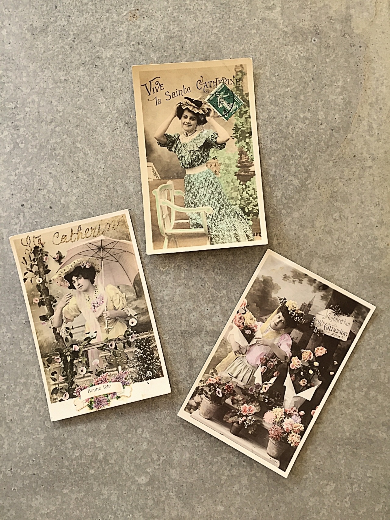 1900s France antique 永遠の淑女たち ポストカード 3p