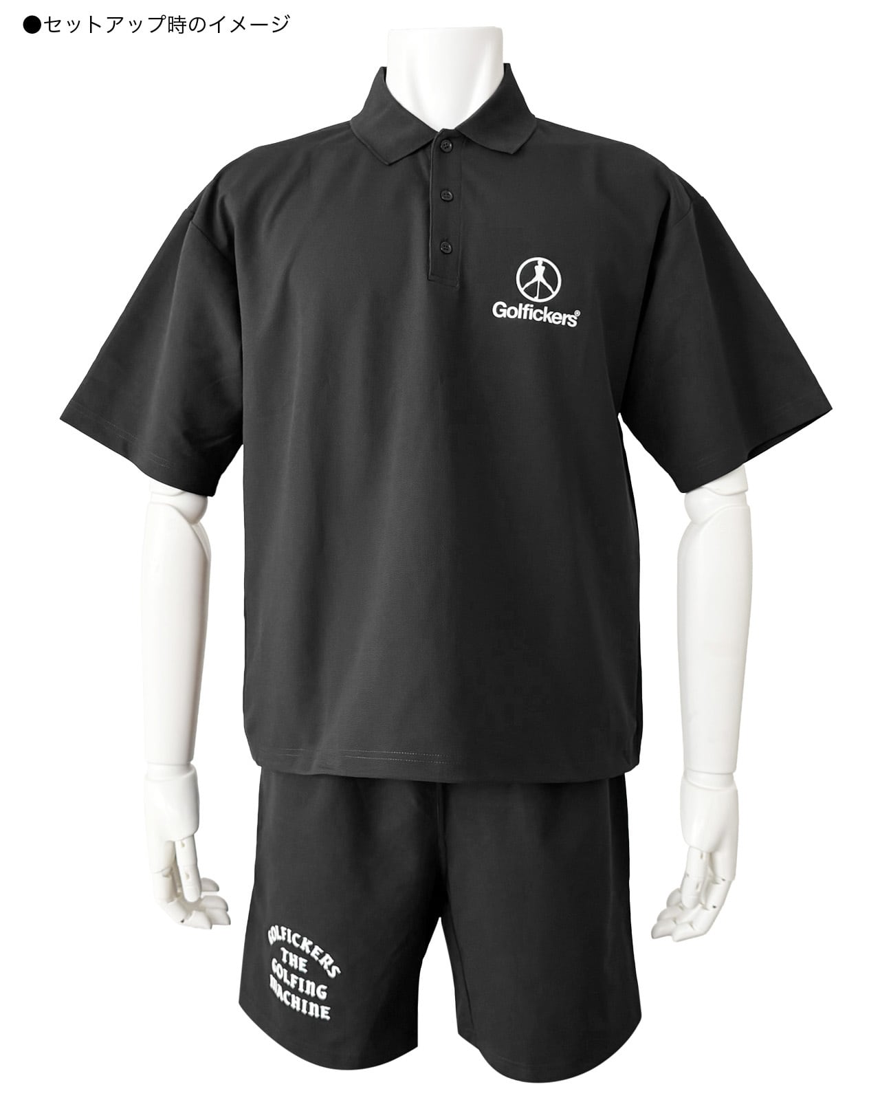 HOLE 673] UVカット & COOL ハーフパンツ -Black- | Golfickers