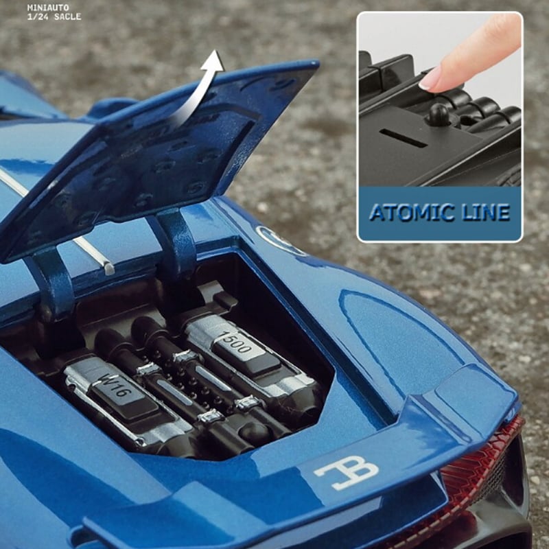 BUGATTI ラ・ヴォワチュール・ノワール 1/24 ミニカー 全4色 ライト