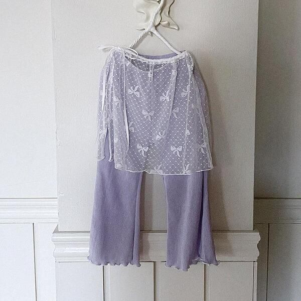 B326【即納】cooling pleats pants