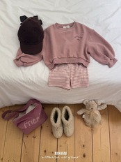 韓国子供服 / BANANA J / 26Autumn / パリ ピグメント スウェット / 秋服 / キッズ *XS~JS*