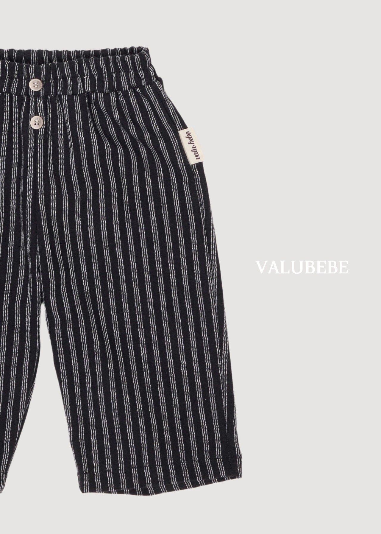 送料無料【予約】/ ストライプボタンチノパンツ / valubebe