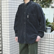 fade black corduroy shirt