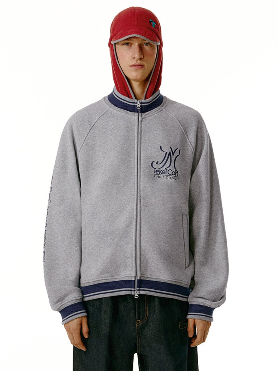 TEKET] Zzzip Track Zip-Up Sweatshirt Melange Gray 正規品 韓国