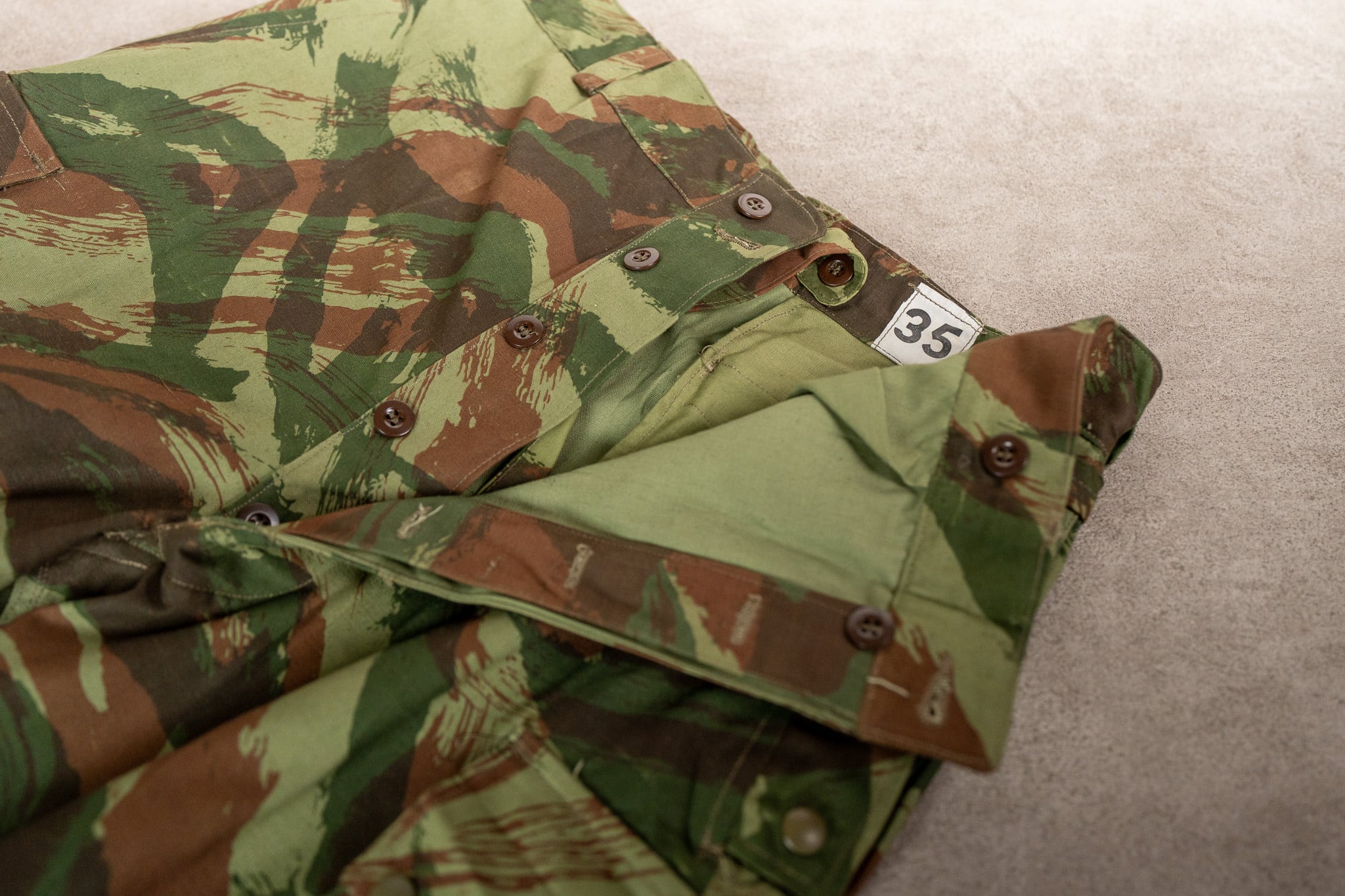 DEADSTOCK】French Army TAP47/56 Lizard Camo Trousers 