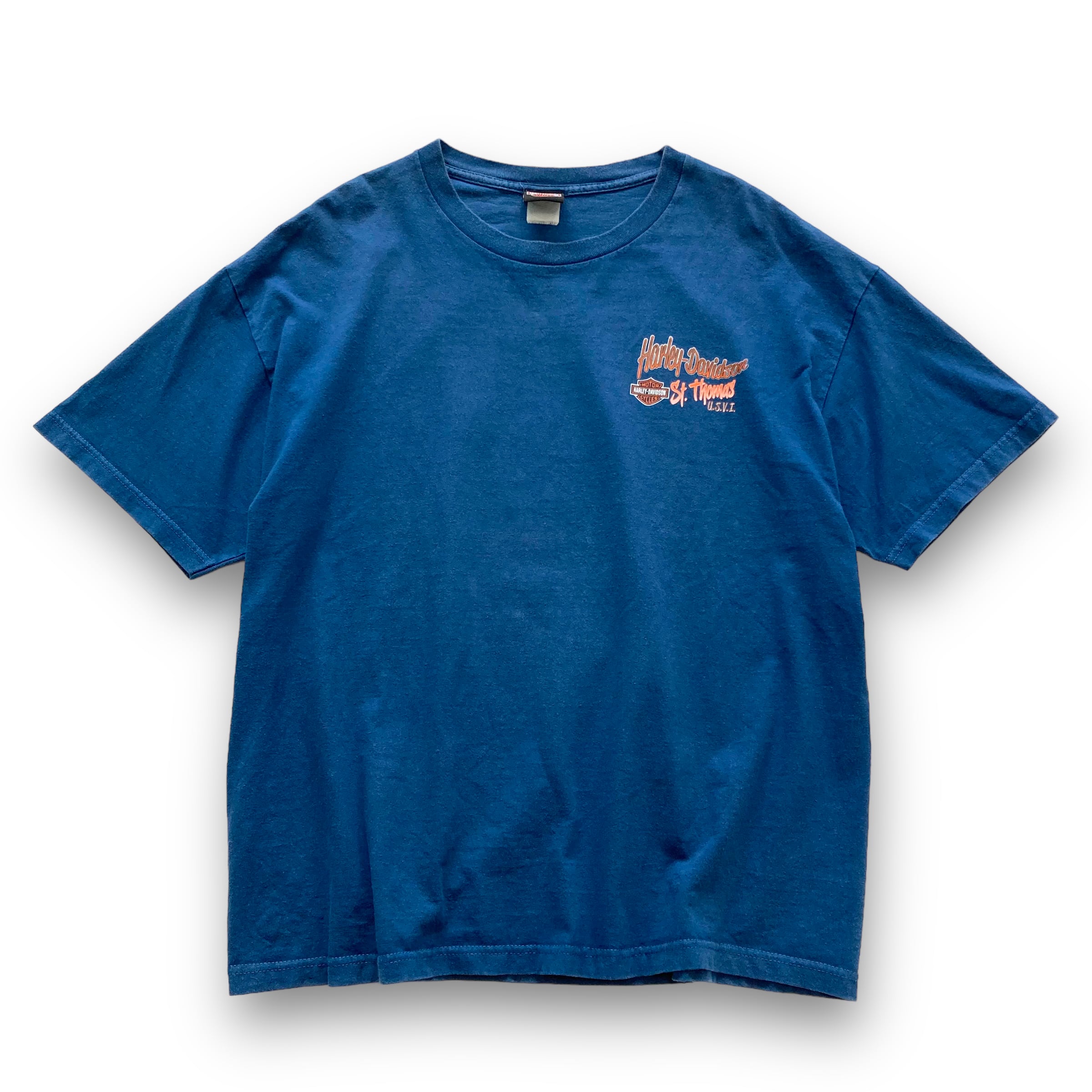 HARLEY】ハーレーダビットソン カジキ ビッグプリントTシャツ XL相当