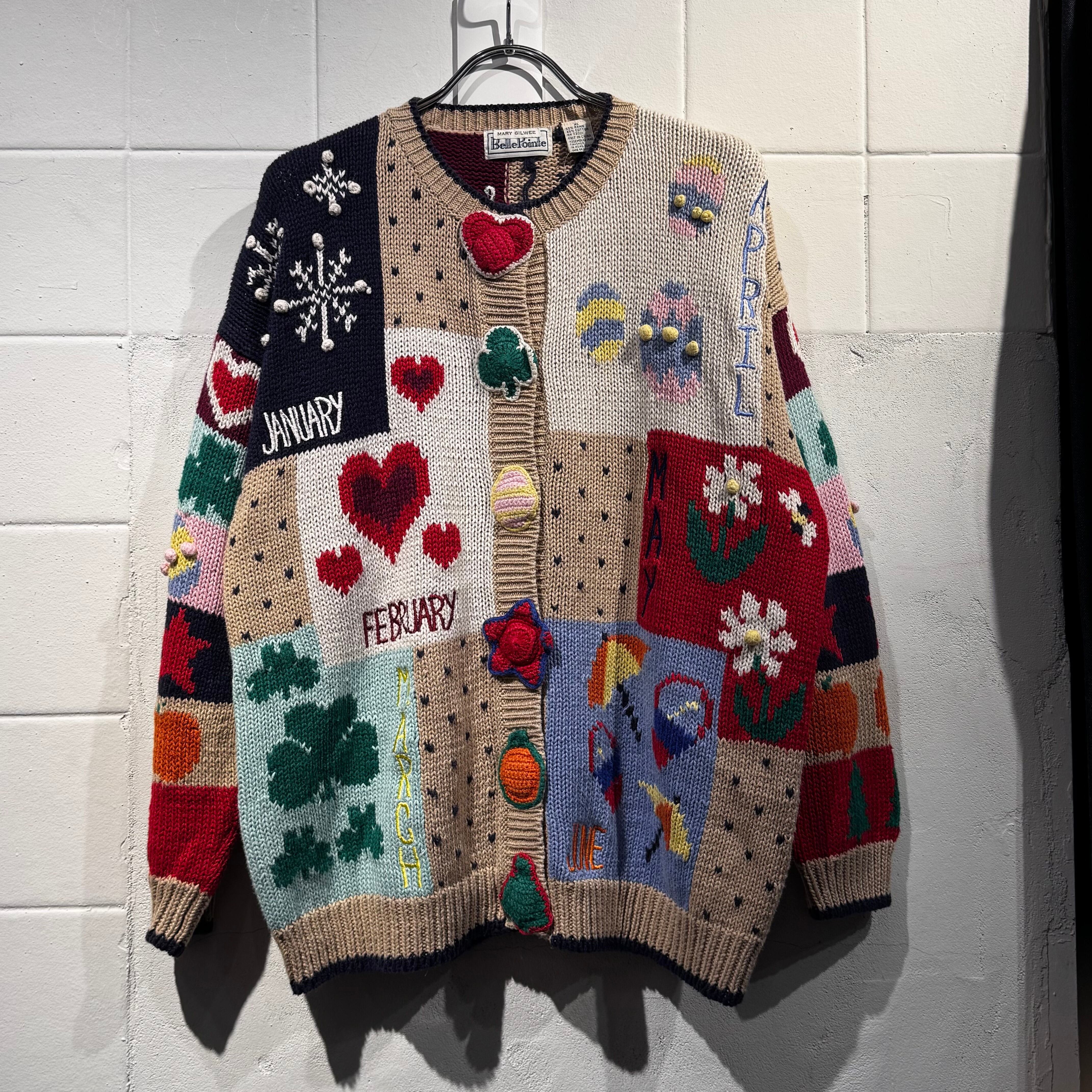 Vintage Cardigan アーガイル柄 ベルベルジン 60sヴィンテージ モヘア 