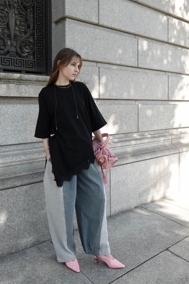 （select）レース付きTシャツ