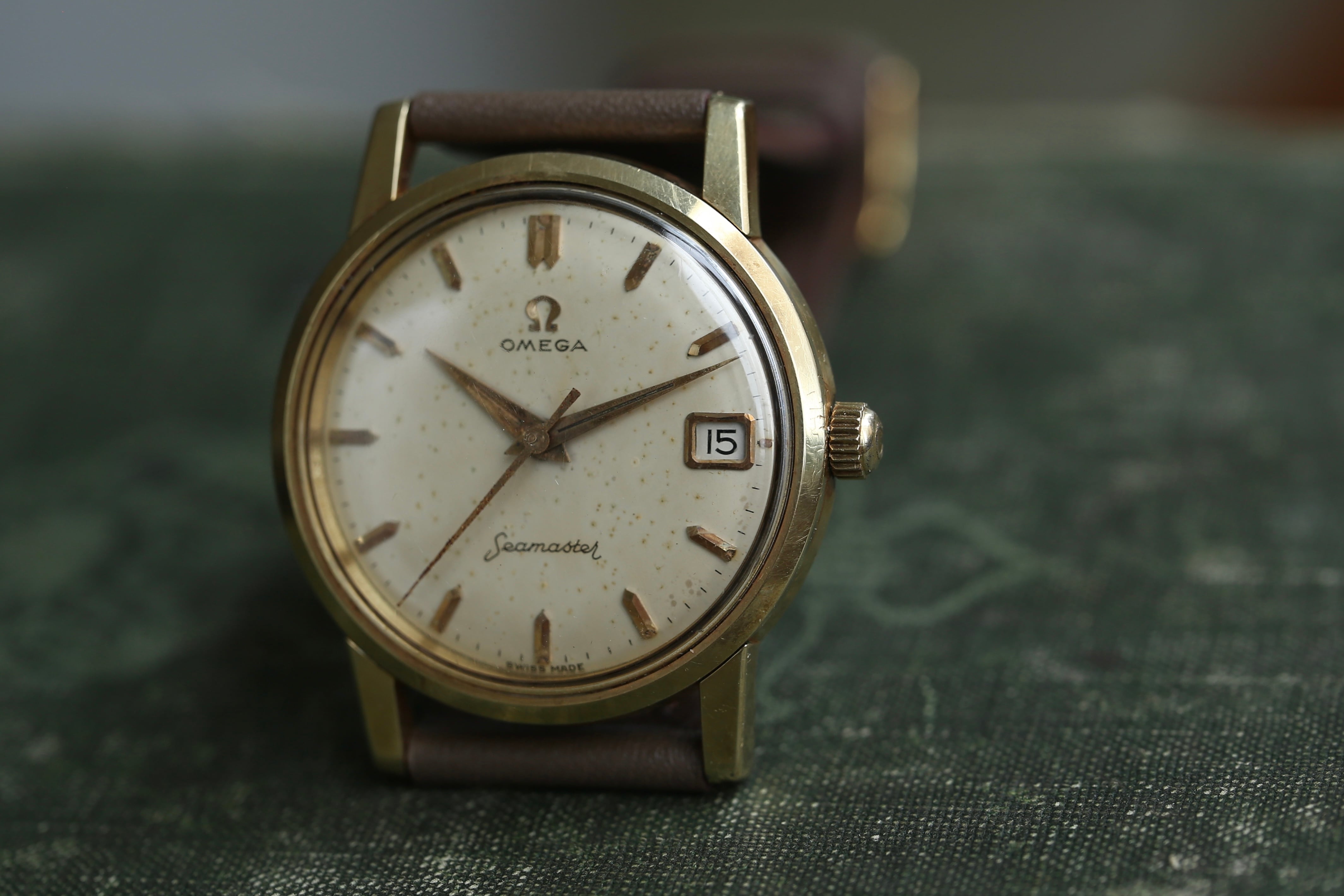 OMEGA】1960年製 オメガ シーマスター デイト ブラウンエイジング