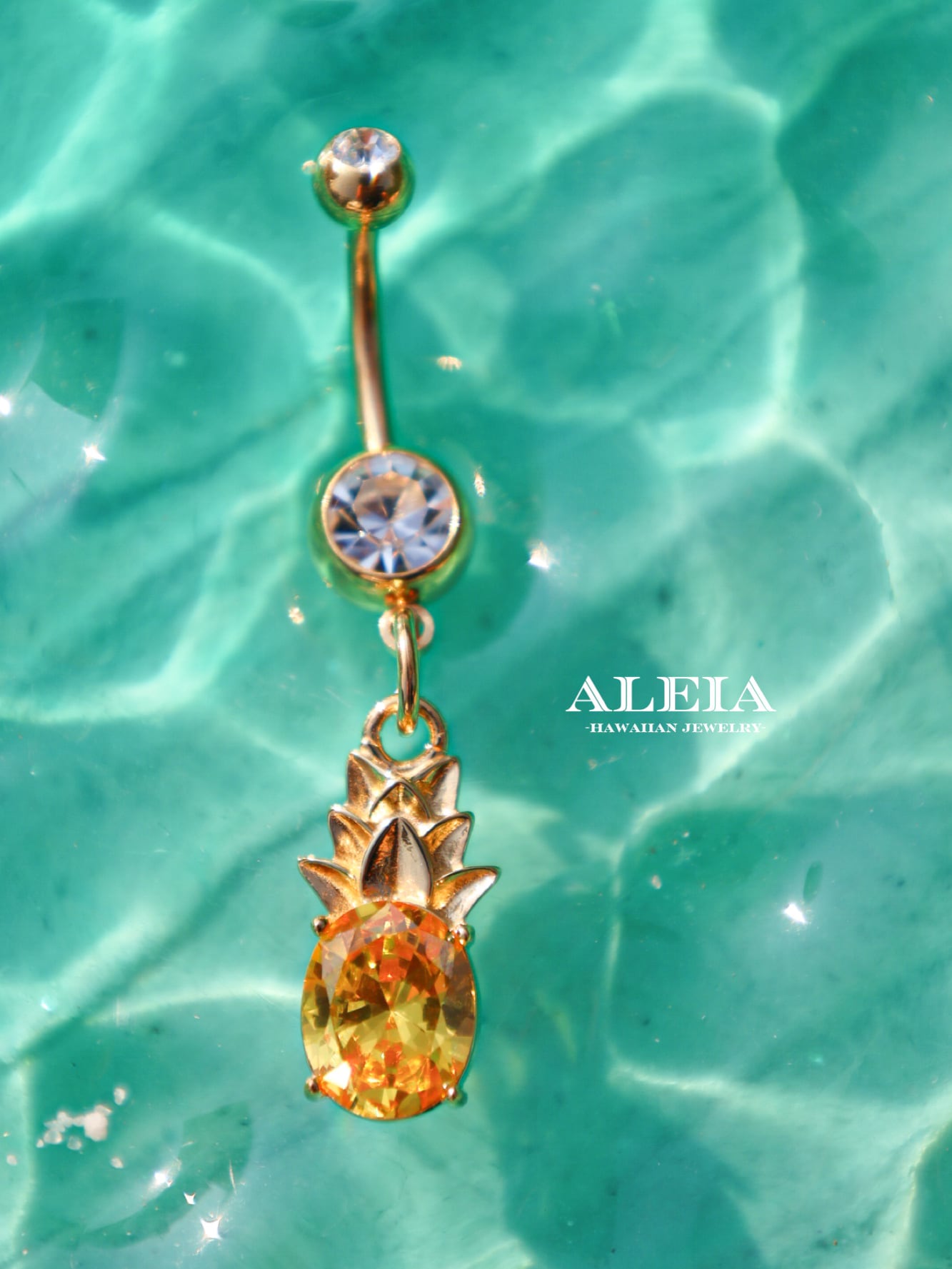Pineappleへそピアス[316L]ハワイアンジュエリー | ALEIA【Hawaiian