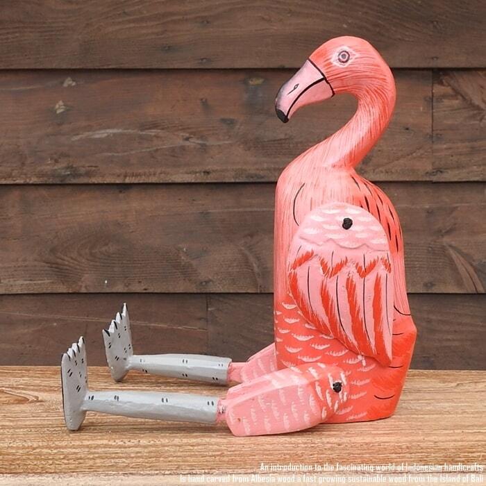 訳あり】バリ島木彫りフラミンゴh95cm 通常13,200円がなんと！ 楽天