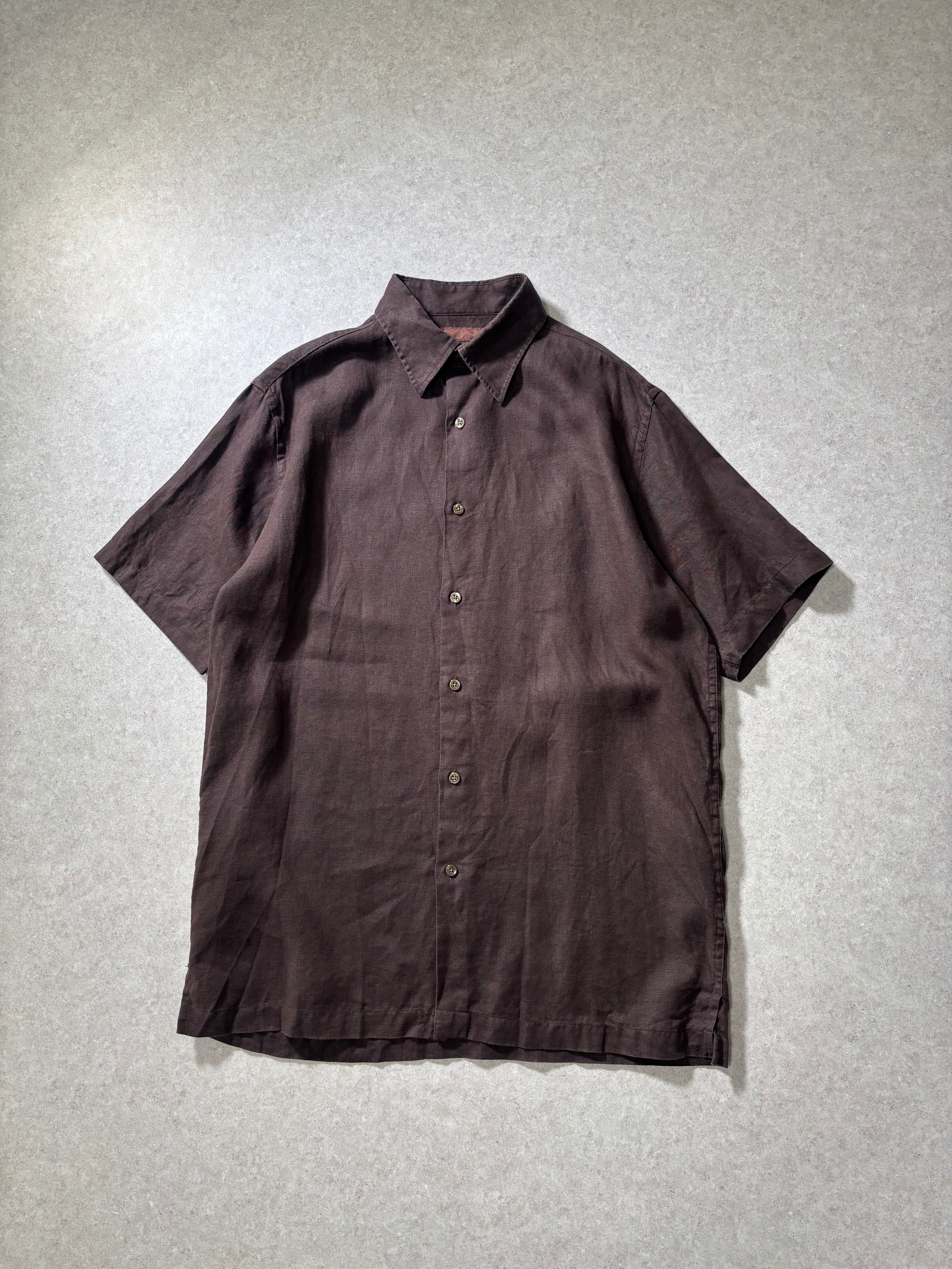 90s GEOFFREY BEENE cotton-rayon border polo | 古着屋2000