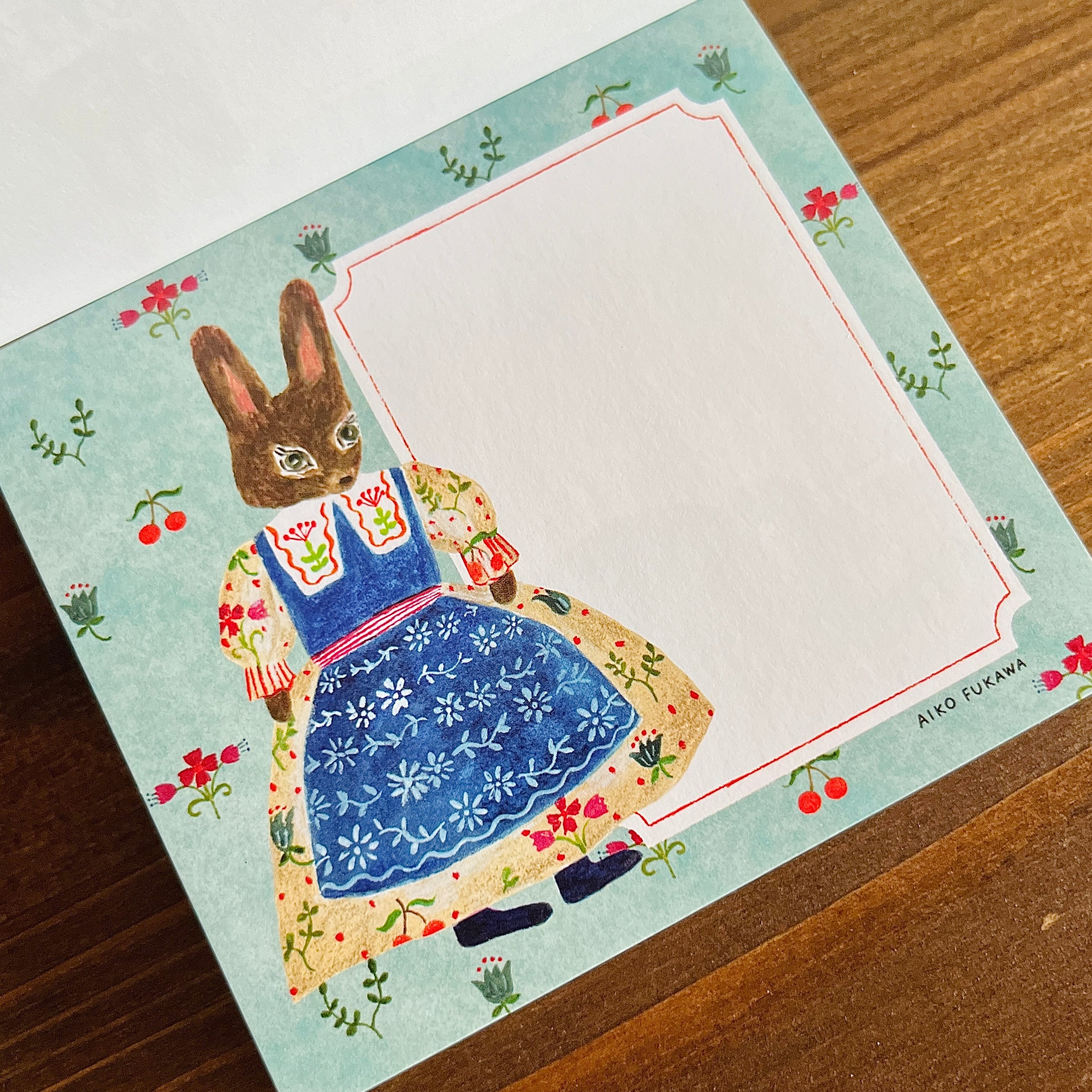 Aiko Fukawa ブロックメモ flower and animals | POCHETTE