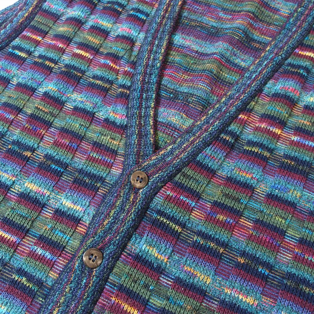 THE ITALIAN SWEATER CO. ニットベスト 柄ニット 総柄 メンズ 