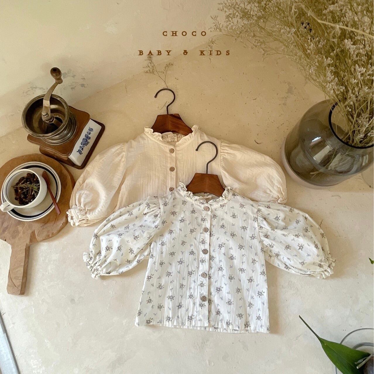 ( 即納 ) flo blouse / choco
