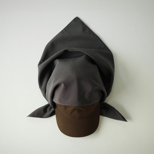 Deadstock Fabric Scarf / Dark Gray × Bordeaux