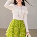 切替メッシュアシメフリルトップス ・79423