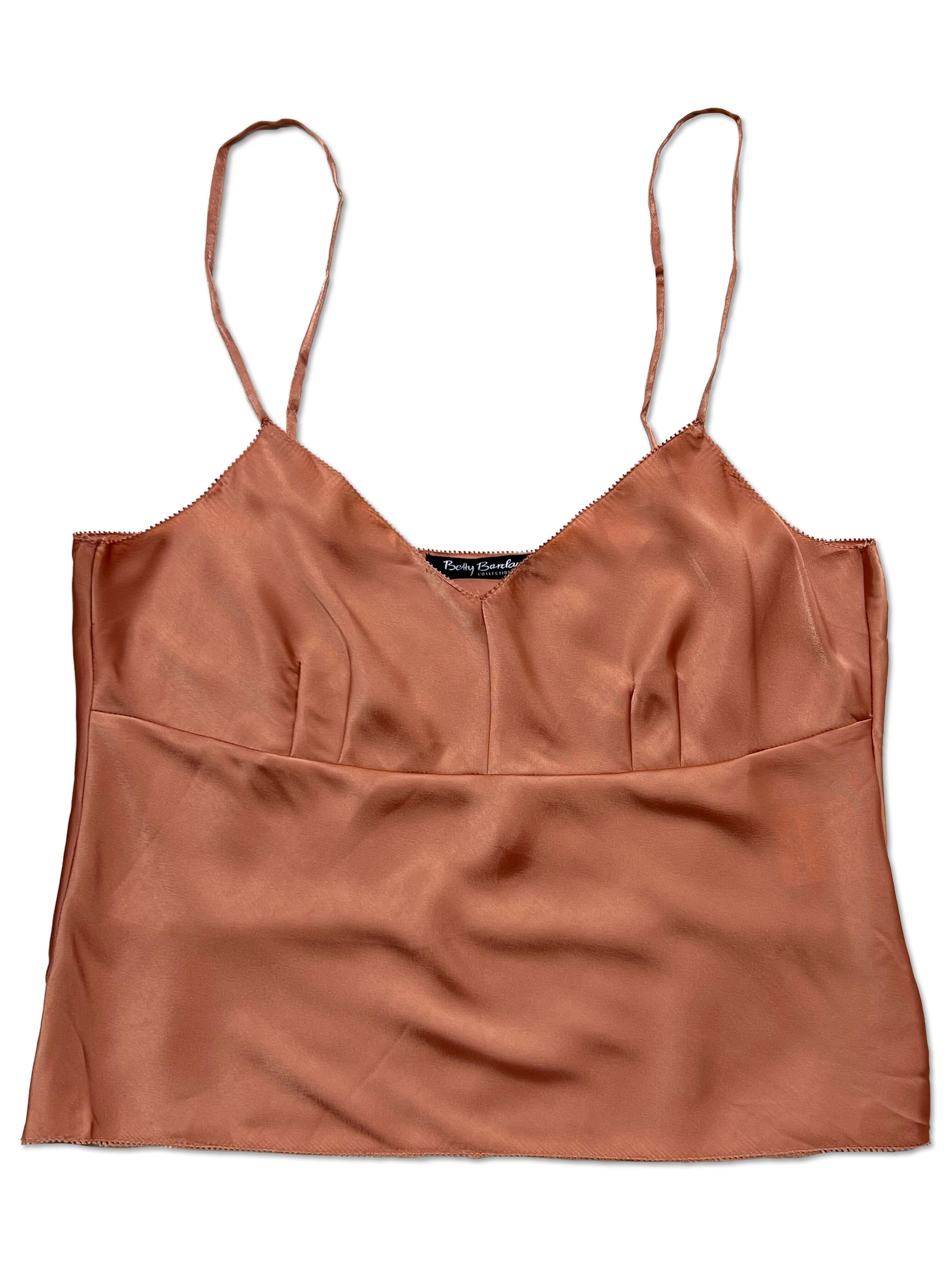 used satin camisole top ( coral orange ) | Hélle ( ｴﾙ )