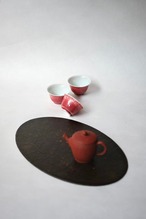 陸寿義 Lu Shouyi - 景徳鎮 紅釉杯 cup