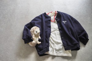 メルシースウェットカーディガン(navy) 90〜130cm【230912we】