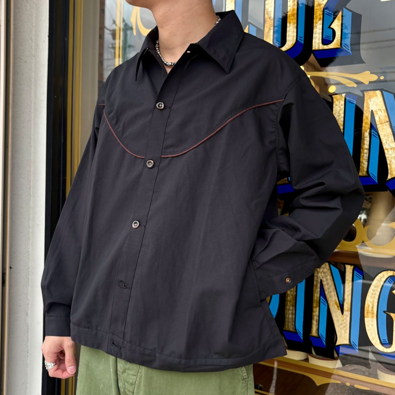 ナスングワム【Nasngwam】Bright Dad Jacket (black) - 5