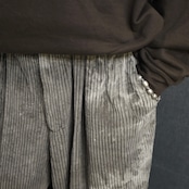 bleached wide corduroy pants gray