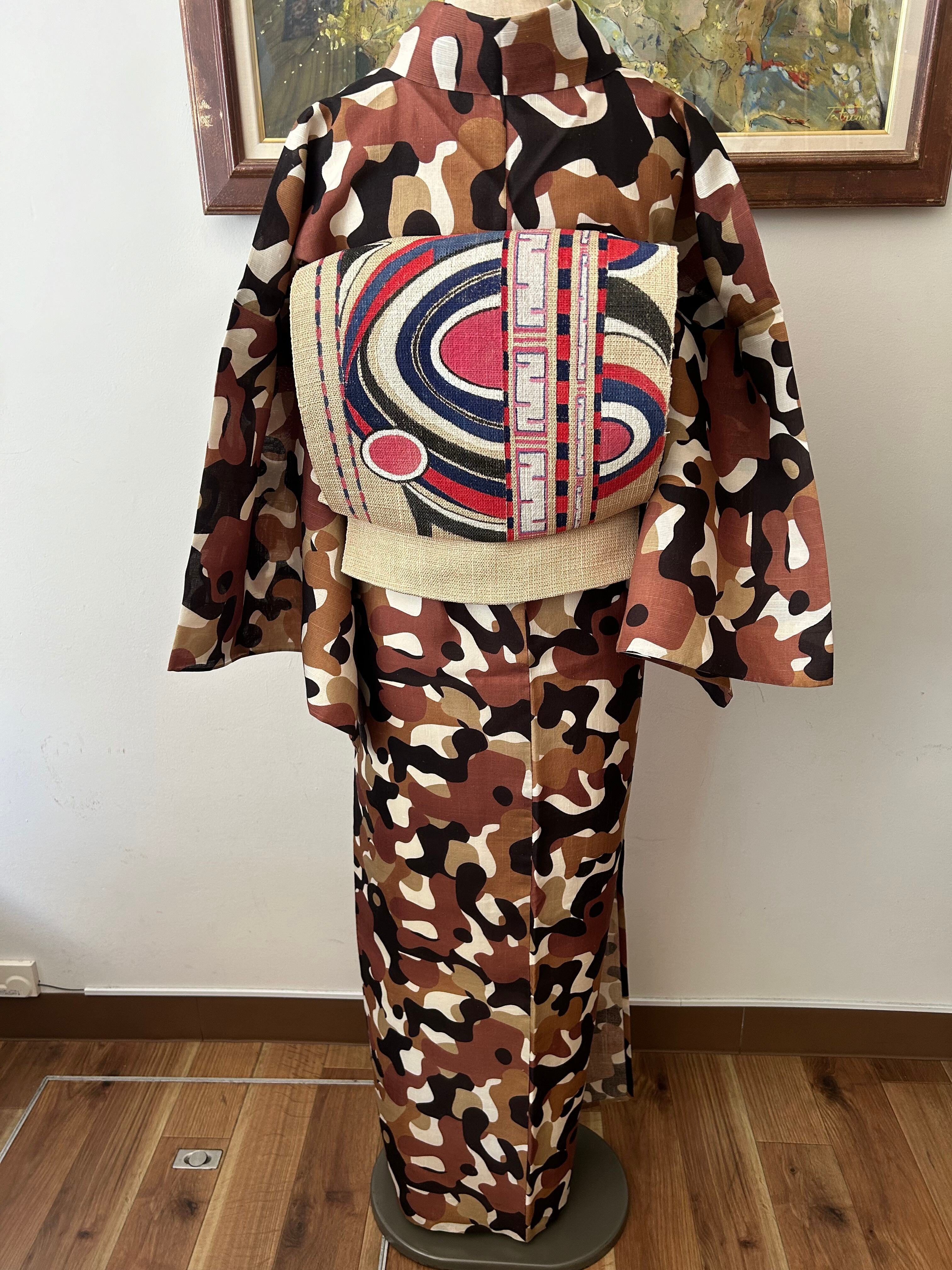 夏紬染八寸名古屋帯 2040-00342 | キモノnao 