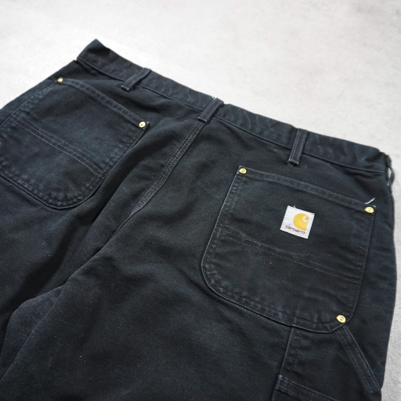 Carhartt double knee painter pants black "made in USA" W38L32 古着 - 10