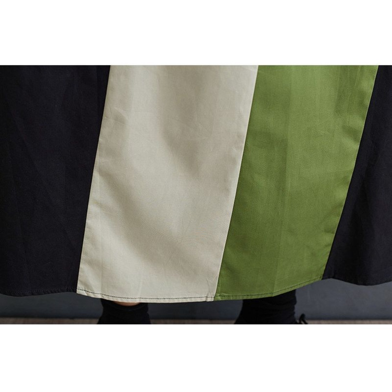 カラーブロック 切替 シャツワンピース  00055