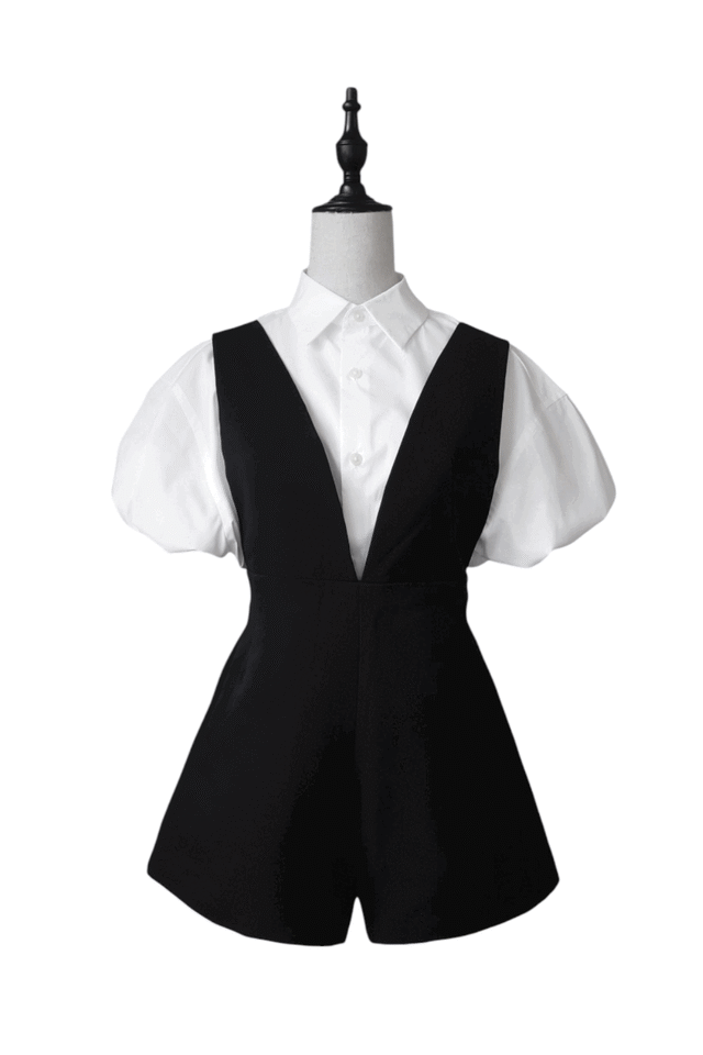 【全身長対応】Vneck クラシックオールインワン