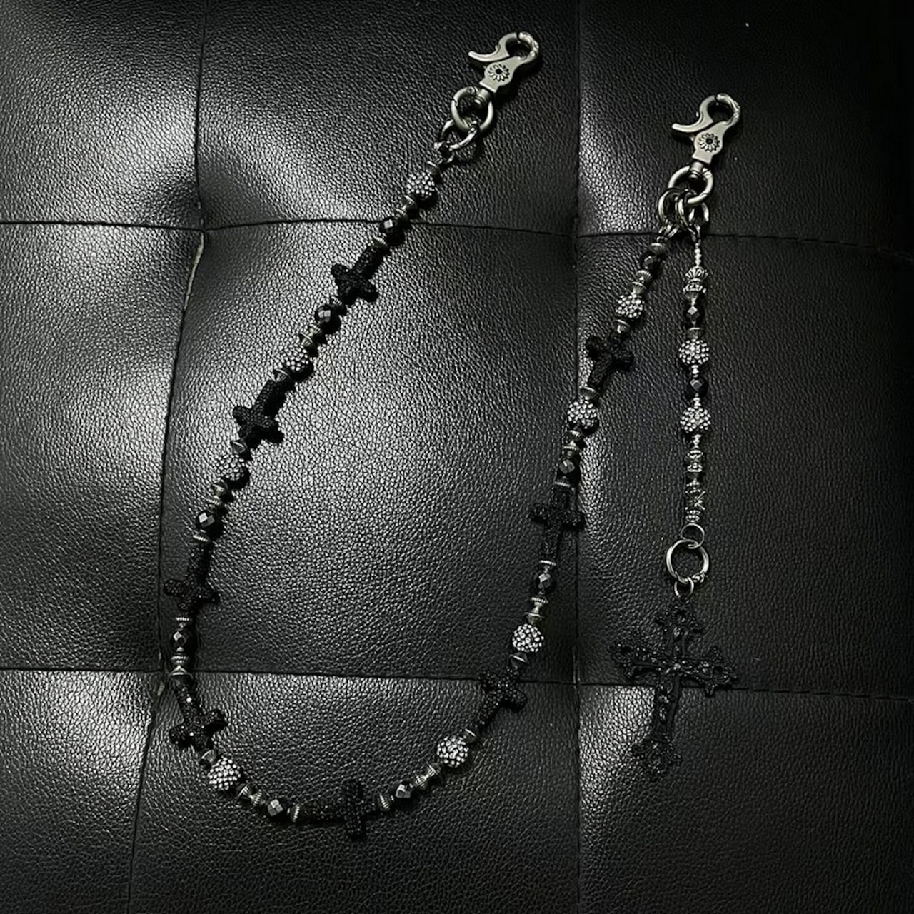 黒ダイヤクロス ウォレットチェーン G182