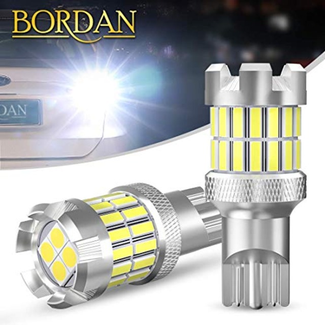 BORDAN 爆光LED T15/T16/W16W バックランプキャンセラー内蔵 1400ルーメン 後退灯 バックライト 超高輝度 無極性 長寿命 34連 12V ホワイト 2個入