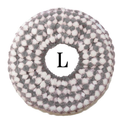 エステバスボール【Lサイズ専用】ふわリング（グレー×ホワイト）　 [L size] fluffy ring  [gray×white color]