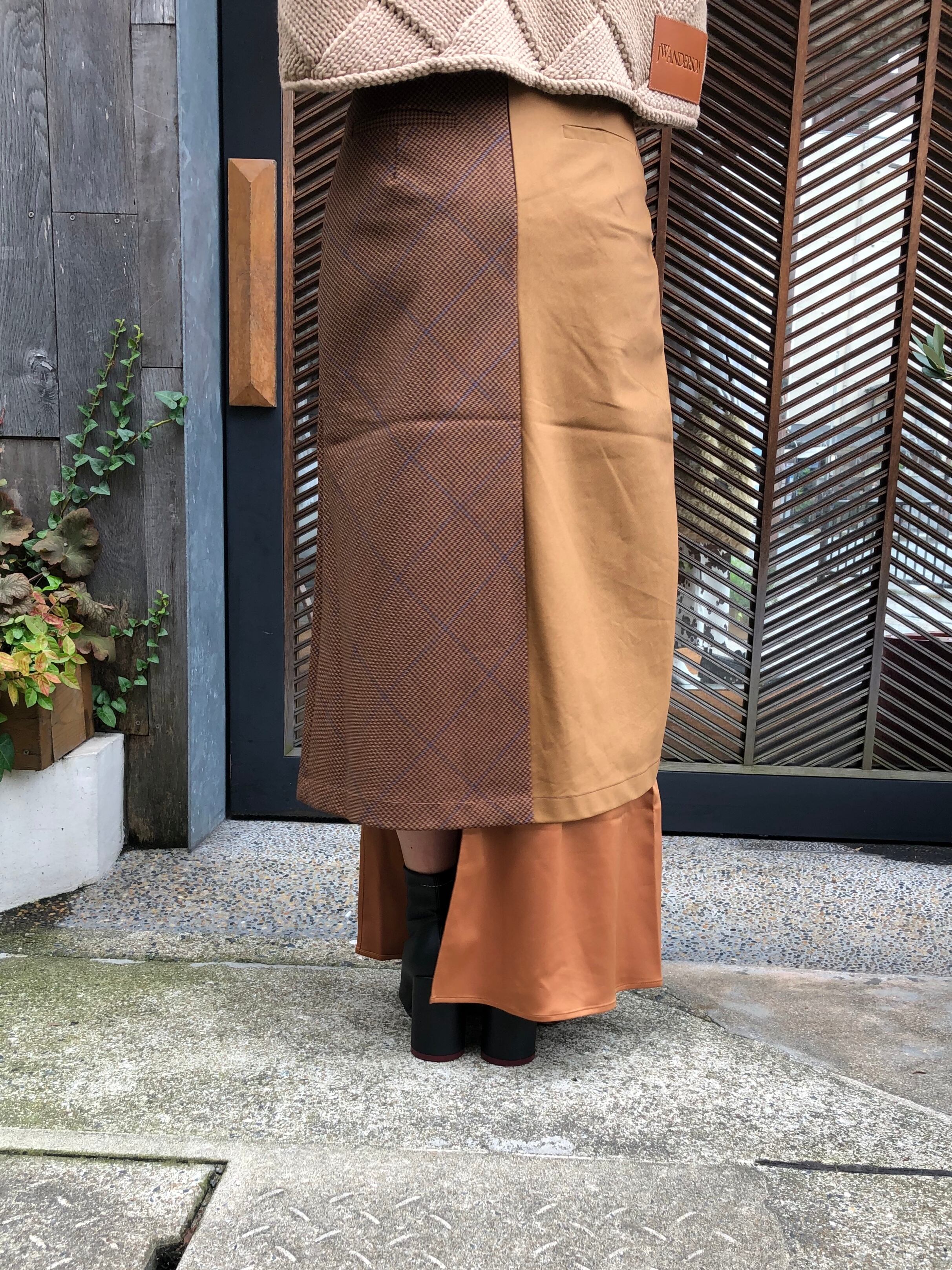 ベスファック BESFXXK 20AW 3 Fabrics レイヤードスカート