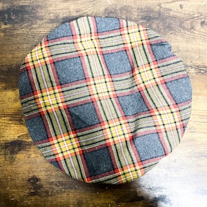 UNFINISHEDレトロチェックビッグシルエットベレー帽