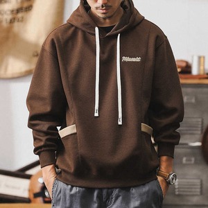 Front pocket embroidery hoodie 0087